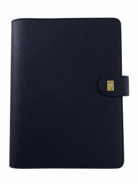 New NOTIQ navy pro pebble midi desk folio wrinkles agenda 9 x 10 1/2”